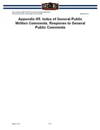 Evaluation; Appendix H5 and H6 Index
