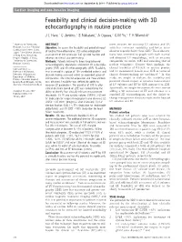 Feasibility and Clinical Decision-Making with 3D Echocardiography in Routine Practice J L Hare,1 C Jenkins,1 S Nakatani,2 a Ogawa,2 C-M Yu,3 T H Marwick4