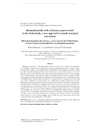 Retamoid Scrubs of the Cytisetea Scopario-Striati in the Netherlands: a New Approach to Classify Marginal Associations