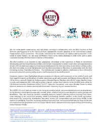 We, the Undersigned Organizations and Individuals, Working In