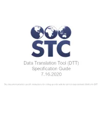 DTT) Specification Guide
