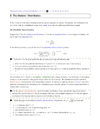 5. the Student T Distribution