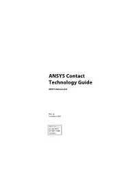 ANSYS Contact Technology Guide