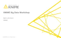 KNIME Big Data Workshop