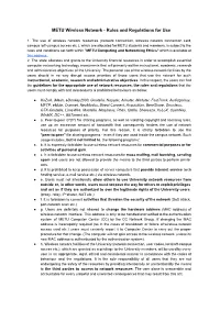 METU Wireless Network Rules and Regulations For