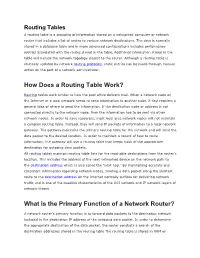 Routing Tables