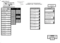 Sample Ballot Instructions for Voting Warning