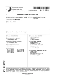 A Process of Recovering Lactose from Whey