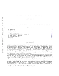 Arxiv:2005.05508V2 [Math.AG] 18 Jun 2020 Fgnrltp.Ec Fteegop Orsod Ooeo Th of One to Corresponds Va Groups Fano These Varieties: of of Each Ω Classes Type
