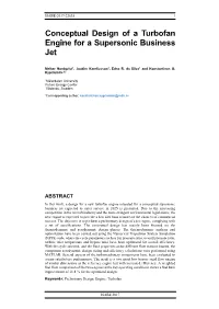 Conceptual Design of a Turbofan Engine for a Supersonic Business Jet