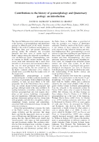 Contributions to the History of Geomorphology and Quaternary Geology: an Introduction