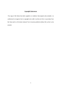Copyright Statement