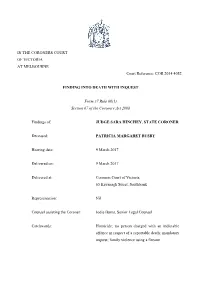COR 2014 4052 FINDING INTO DEATH with INQUEST Form 37