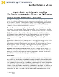 Diversity, Equity and Inclusion Strategic Plan Five-Year Strategic Objectives, Measures and FY17 Actions