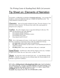 Elements of Narration