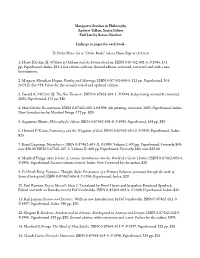 Marquette Studies in Philosophy Andrew Tallon, Series Editor Full List by Series Number