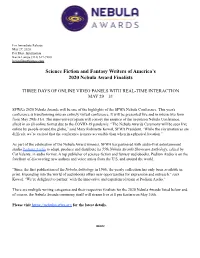 Nebula Finalists Release