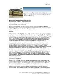 Sierra Leone Trial Monitoring Program Weekly Report
