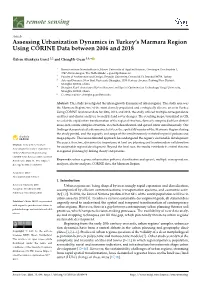 Assessing Urbanization Dynamics in Turkey's Marmara Region Using CORINE Data Between 2006 and 2018
