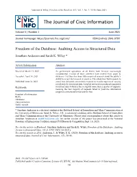 Auditing Access to Structured Data