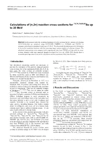 Calculations of \(N,2N\) Reaction Cross Sections for 74,76,78,80,82Se up to 20