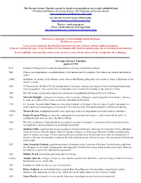 Forensic Science Timeline