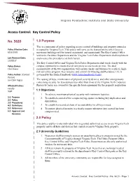 Key Control Policy