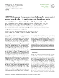 Kulturisk Regional Risk Assessment Methodology for Water-Related Natural Hazards – Part 2: Application to the Zurich Case Study