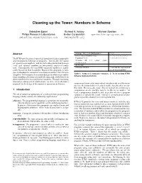 Cleaning up the Tower: Numbers in Scheme