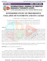 Esteedmed Study on Progressive Collapse of Pavements and Its Causes