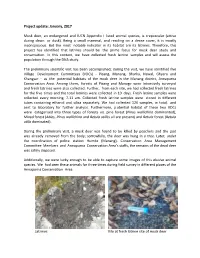 January, 2017 Musk Deer, an Endangered and IUCN Appendix I Listed Animal Species, Is Crepuscular
