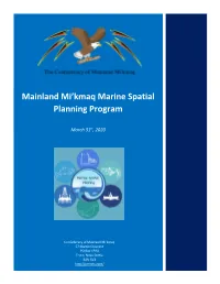 Mainland Mi'kmaq Marine Spatial Planning Program