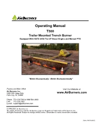Trench Burner Operating Manual for PTO Service and Adjustment on Page 30-33