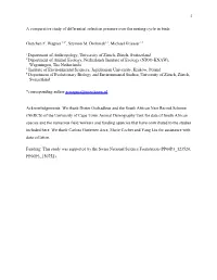 A Comparative Study of Differential Selection Pressure Over the Nesting Cycle in Birds