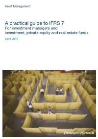 A Practical Guide to IFRS 7 for Investment
