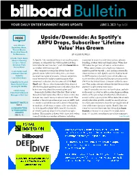 As Spotify's ARPU Drops, Subscriber