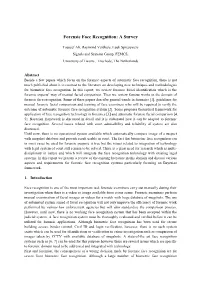 Forensic Face Recognition: a Survey