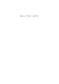 SPEECH ACOUSTICS and PHONETICS Text, Speech and Language Technology VOLUME 24