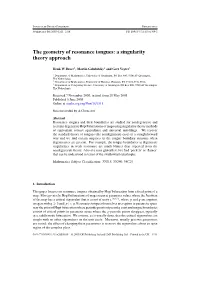 The Geometry of Resonance Tongues: a Singularity Theory Approach