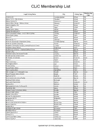 Clic Membership List
