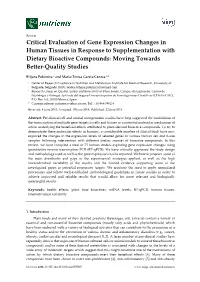 Critical Evaluation of Gene Expression Changes in Human Tissues In