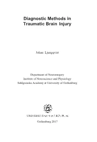 Diagnostic Methods in Traumatic Brain Injury