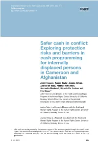 Exploring Protection Risks and Barriers in Cash Programming for Internally