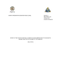 First Meeting of the Summit Implementation Review Group