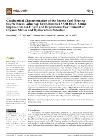 Geochemical Characterization of the Eocene Coal-Bearing Source