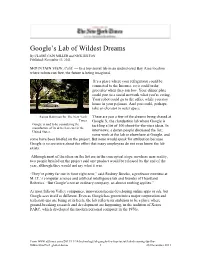 Google's Lab of Wildest Dreams