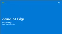 Iot Edge Technical Customer Deck