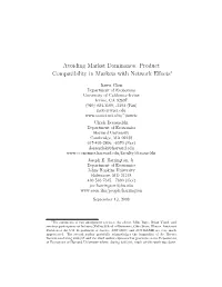 Product Compatibility in Markets with Network Effects