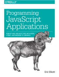 Programming Javascript Applications