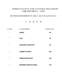 Unit Revised Reference List, As on 26/09/2012 I